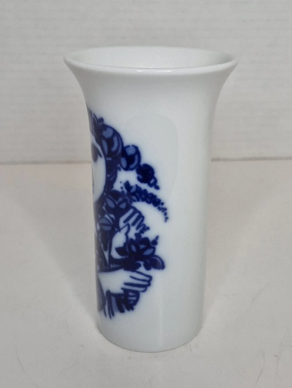 Rosenthal Blue Face Vintage Porcelain Vase by Bjorn Wiinblad Excellent